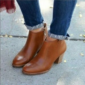 Madewell Tan Leather Billie Ankle Boot